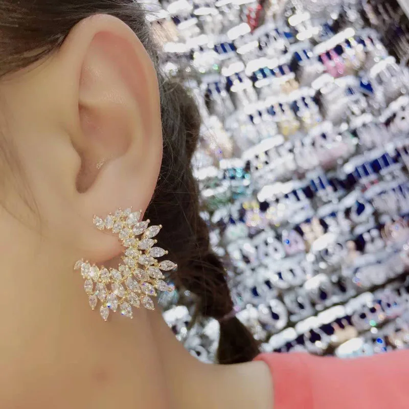 Серьги-гвоздики Be 8 Luxury Water Drop Design AAA+ с кубическим цирконием Pave для женщин ювелирных изделий Boucle Doreille Gift E756 on.