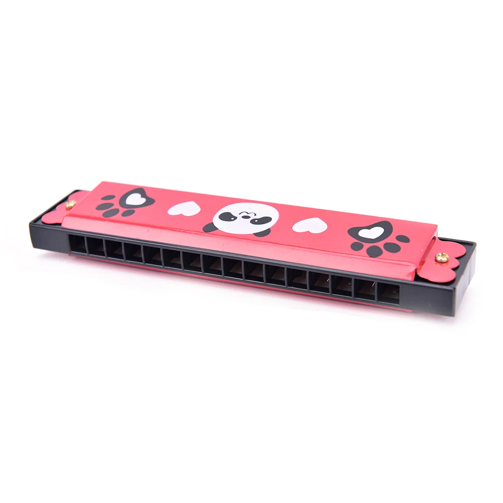 Wooden 16-hole Harmonica Kids Children Musical Instrument Educational Toy - Random Pattern |