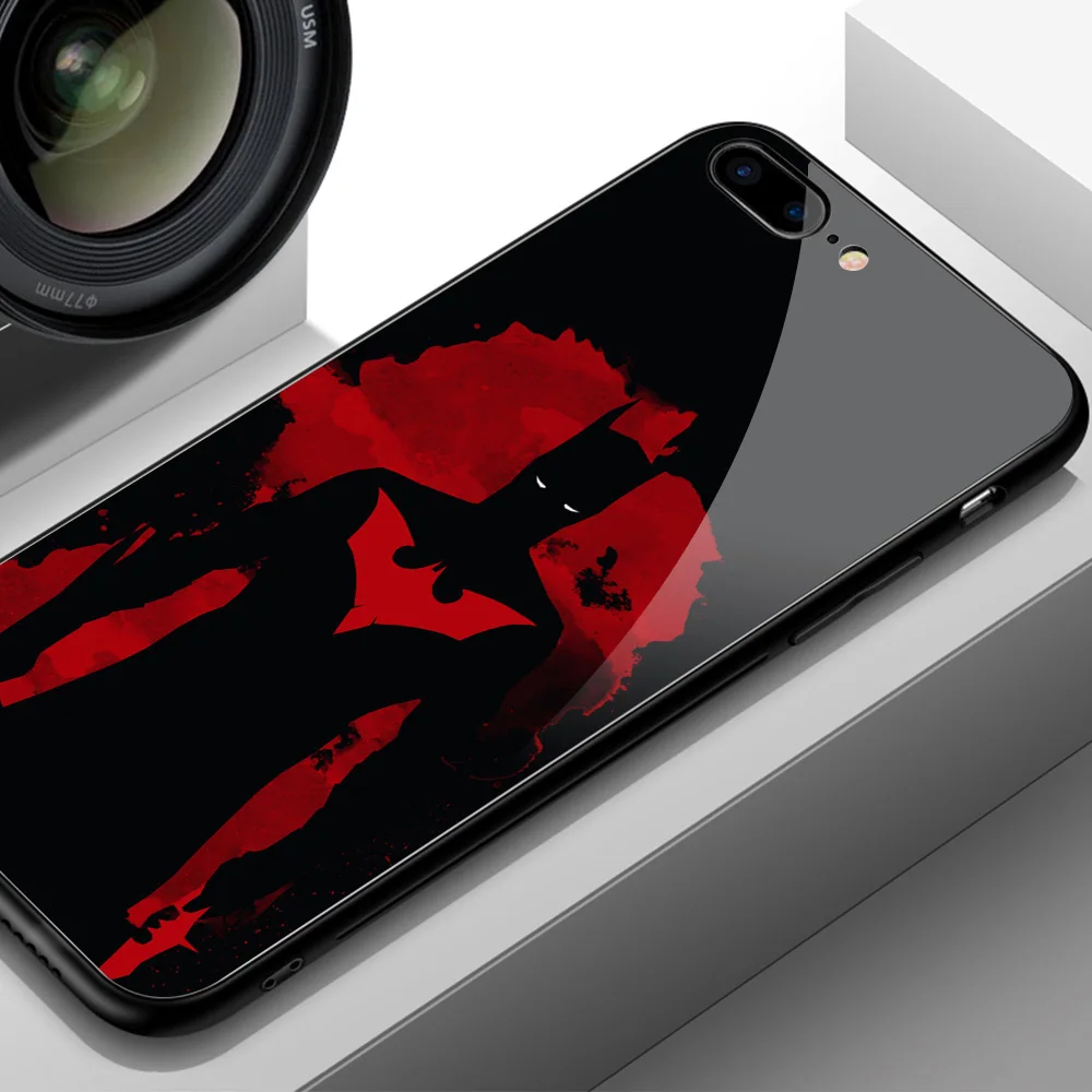 Finder чехол закаленное Стекло чехол для iPhone 7 Чехол Бэтмен Жесткий задняя крышка чехол для iPhone 6 6S 7 plus X XR XS MAX 11 pro max