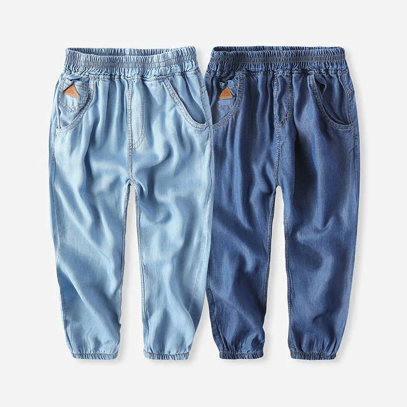 Детская комаров Штаны Джинсы для мальчиков лето 2018 новые стили тонкие детские