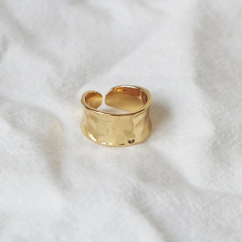 Европейское и американское простое выпуклое кольцо с неправильной текстурой