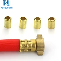 nuonuowell 50pcs copper exhaust sleeve pipe repair connector 12 5mm 16mm soft pipe clamp tube press water air adaptor