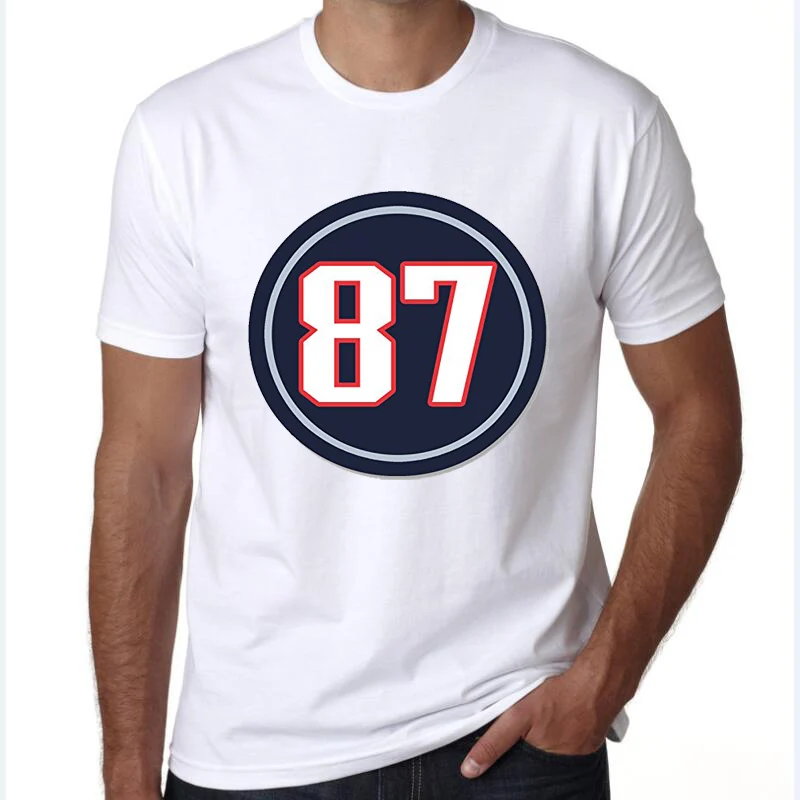 mens t shirts novelty 2017 Summer design funny tee cute shirt homme men's Patriots Rob Gronkowski cool | Мужская одежда