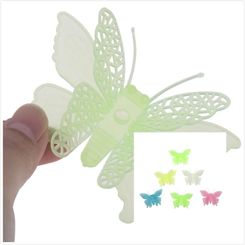 6 шт./компл. кавайная светящаяся игрушка бабочка в темноте детский сад детские