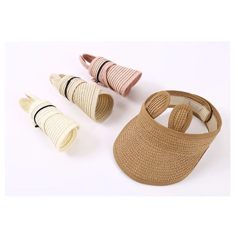 UPF 50 + соломенная шляпа от солнца для мальчиков и девочек пляжная кепка с