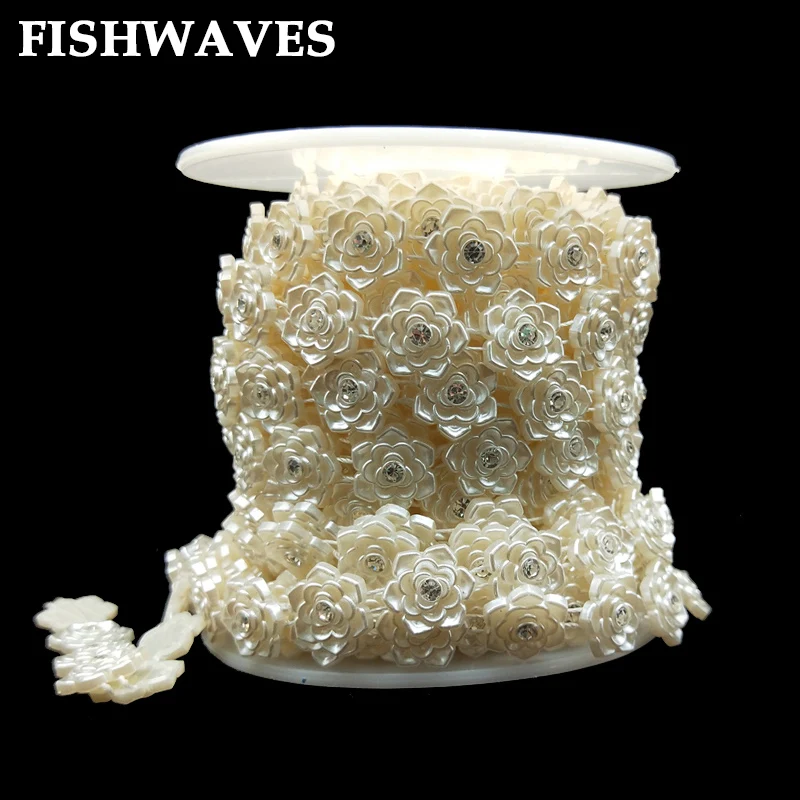 Рыболовная леска FISHWAVES 2 ярда искусственный цветок с жемчужными бусинами