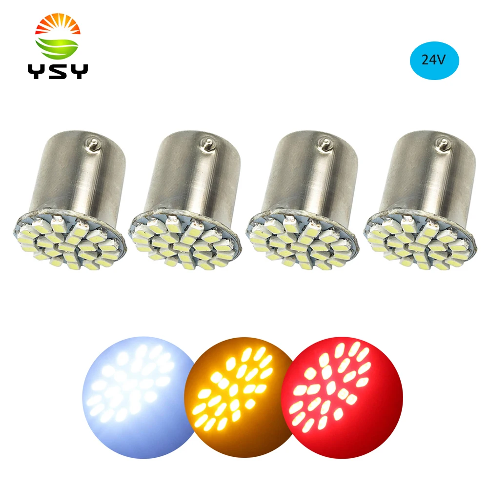 YSY 24 В 4 шт. S25 1156 1157 1206 22 SMD BAY15D p21/5 Вт авто поворотный тормоз парковочные огни