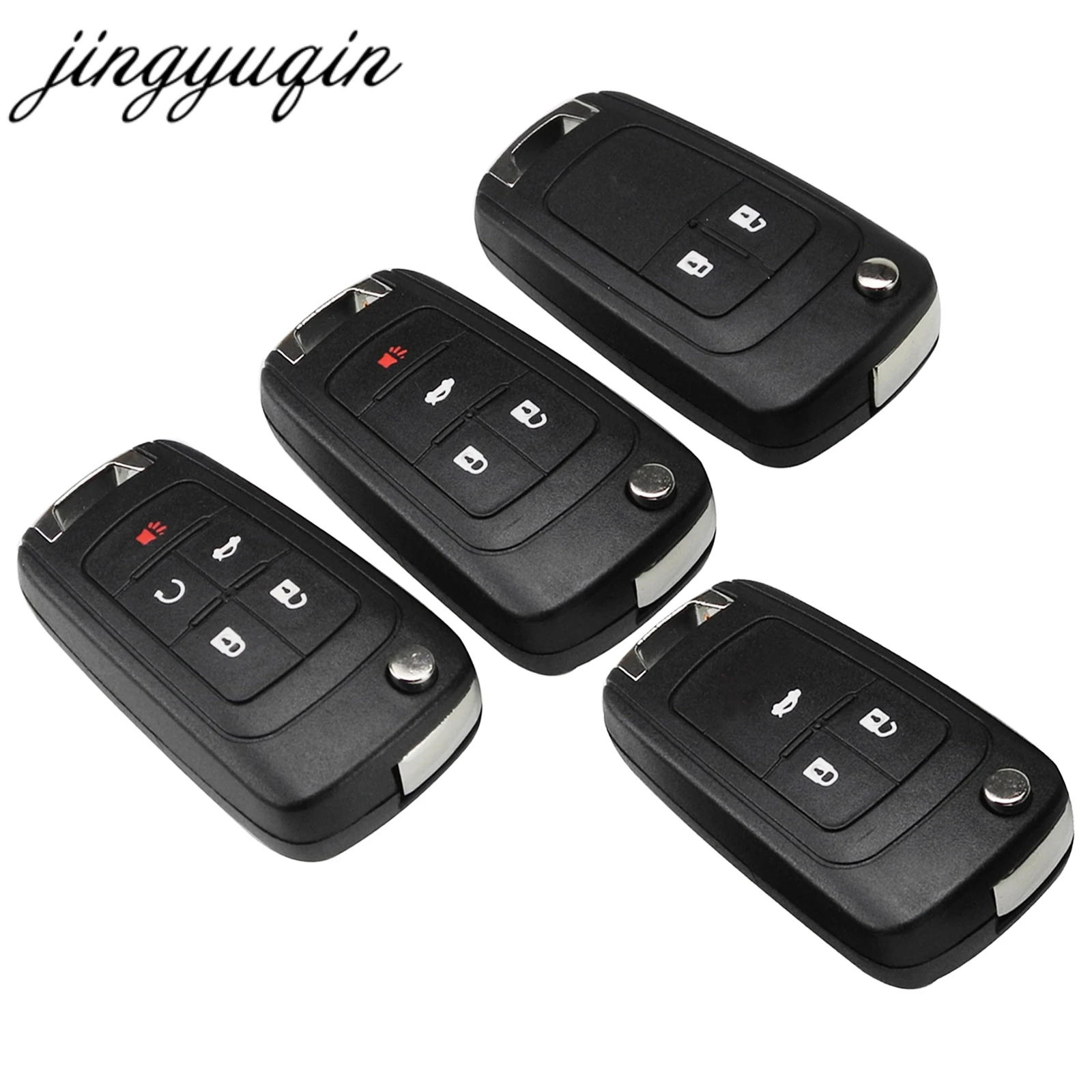 Jingyuqin 20 шт./лот 2/3/4/5 кнопочный флип чехол для автомобильного ключа Chevrolet Cruze