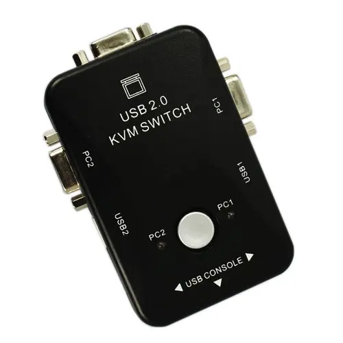 2 Порты и разъёмы USB 2.0 kvm переключатель Мышь клавиатура видео комплект с KVM