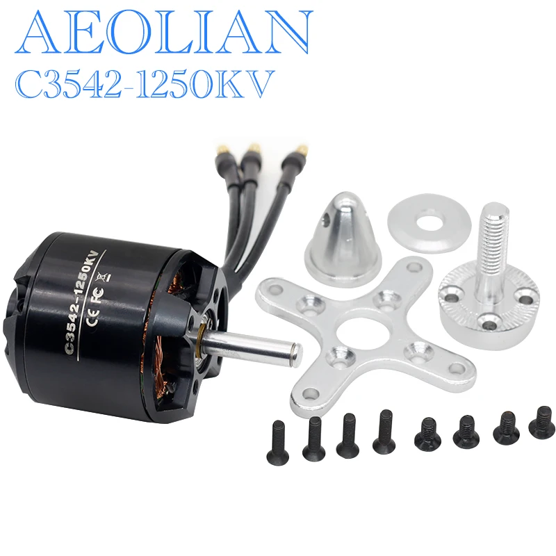 

Aeolian C3542 KV1250 RC Outrunner Brushless Motor with Motor Mount Prop Adapter