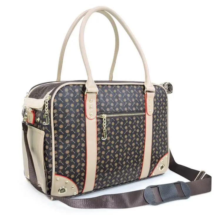 Модная роскошная сумка-переноска из искусственной кожи для маленьких кошек и