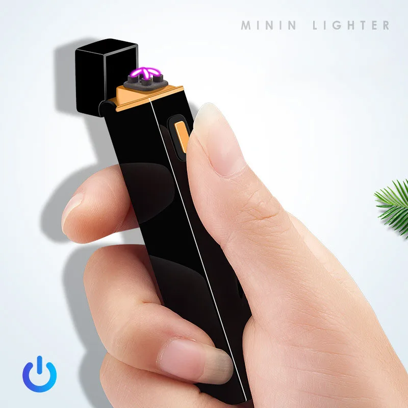 Портативная мини USB зарядка двойная дуговая электрическая зажигалка