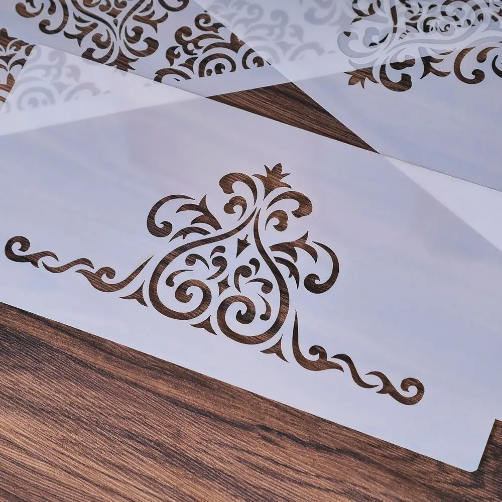 3 шт./компл. пластиковый трафарет в форме сердца короны кружева цветка