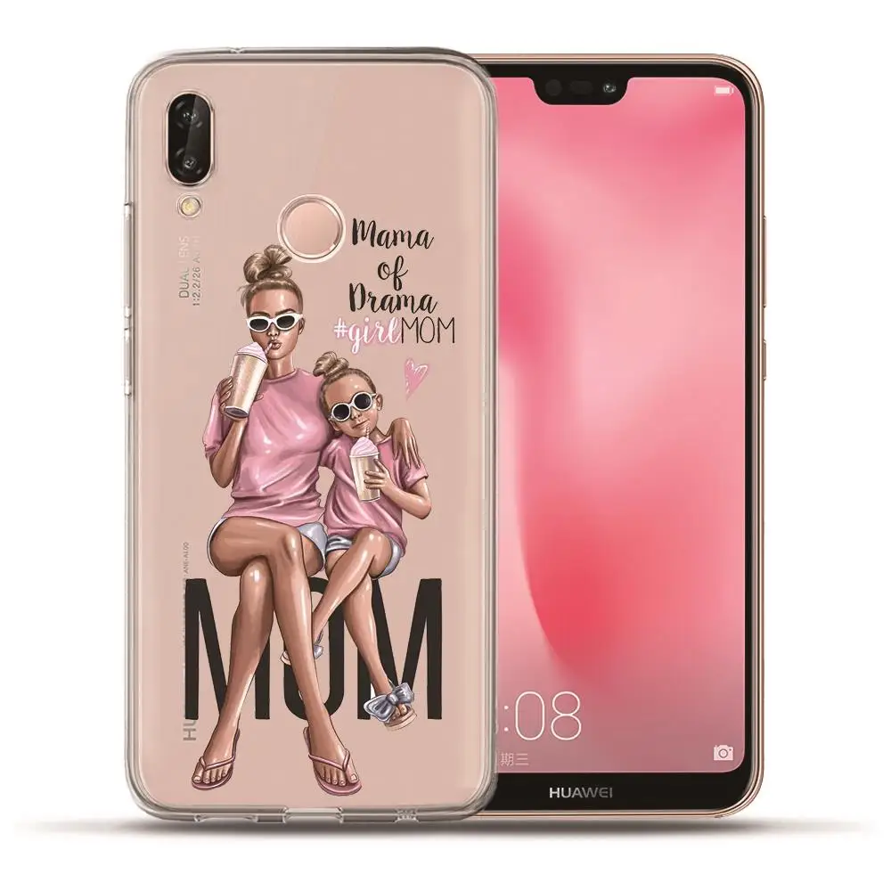 10 Модный телефон Super Mom baby girl для huawei P20 Lite Pro P10 Plus P8 P9 Lite P Smart honor 9 6A 6X семейный чехол Etui - Цвет: 10
