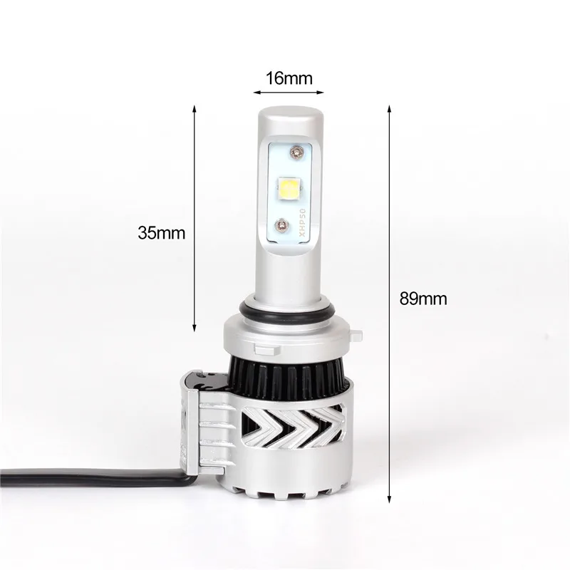 CN360 2 шт. H4 H7 H11 9006 9005 LED новейший XHP50 чип лампы для фар 6000LM налобный фонарь 6000K белый