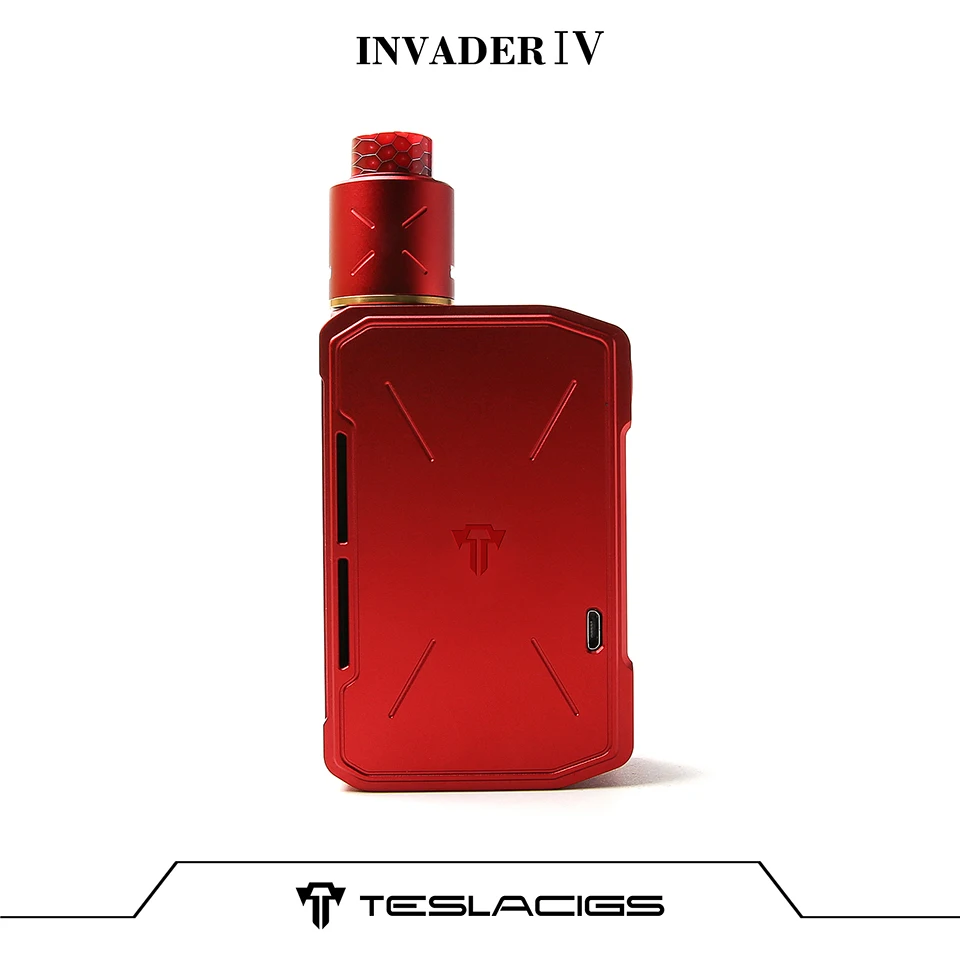 New Original Tesla Invader 4 Kit Teslacigs IV E-cigarette with Dual Coils RDA 5 Levels Variable Voltage Mechanical vapor kit | Электроника