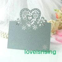 7 colors pick 50pcs laser cut place cards wedding name cards for wedding party table decoration