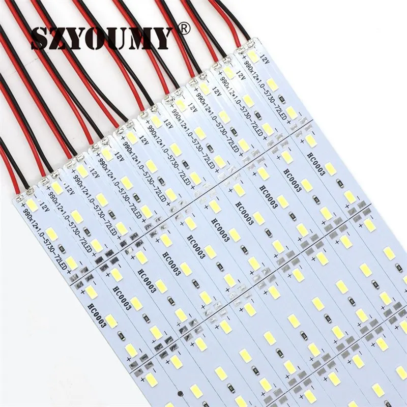 SZYOUMY 50 шт./лот см 36 светодиодов 5630 SMD неводостойкая жесткая полоса для шкафа чисто