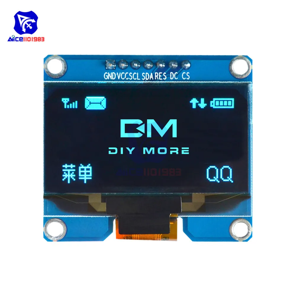 Модуль ЖК дисплея diymore SSD1309 SPD0301 1 54 дюйма 7 контактов с интерфейсом SPI I2C OLED экран 12864