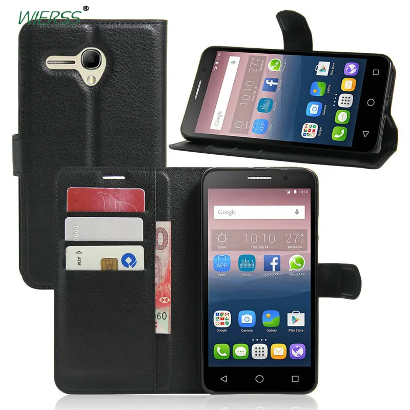 Кожаный чехол книжка с бумажником для Alcatel U5 HD 3G 4G A3 7 телефона|case for alcatel|phone casesleather