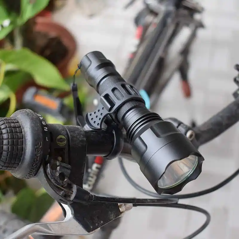 WasaFire Portable Bicycle Flashlight Stand Holder 360 Degree Rotation LED Torch Clamp Clip Mount Bracket | Лампы и освещение