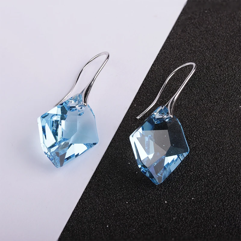 BeBella ромбовидные хрустальные Висячие серьги подвеска с кристаллами от Swarovski Elements модные ювелирные изделия для женщин и девушек Подарок