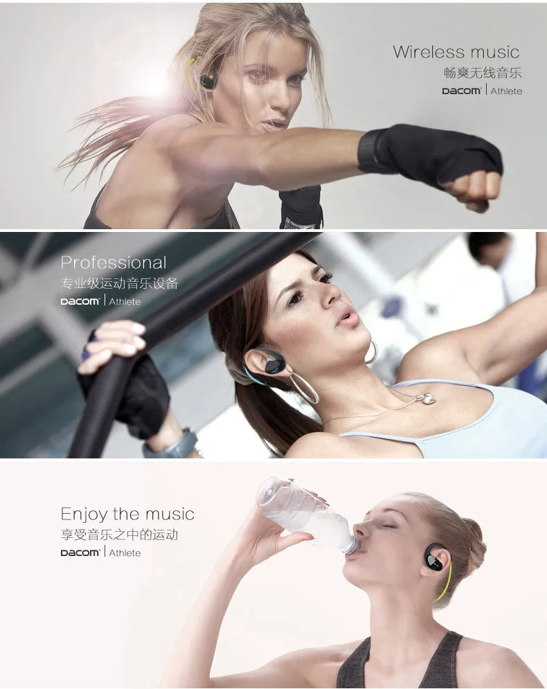 Dacom Athlete bluetooth-гарнитура, Беспроводные спортивные наушники, стерео наушники fone de ouvido с микрофоном и NFC наушники-вкладыши