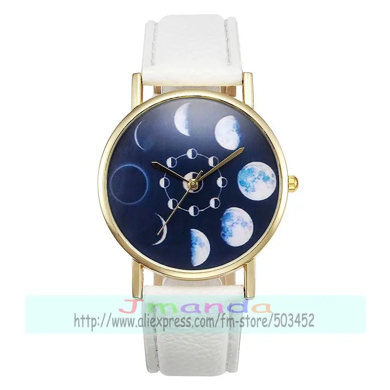 Часы наручные шт./лот 100 с кожаным циферблатом и Вселенной кварцевые повседневные
