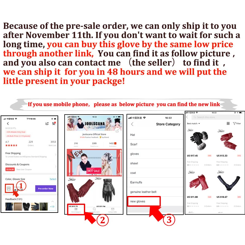 Длинные женские кожаные перчатки JOOLSCANA зимние итальянские натуральные с бантом и