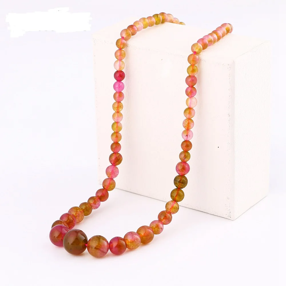 Agate Chain Necklace Natural Grade A Agate Power Crystal Women Jewelry Bead Bts Accessories Boho Bikini Bulldog Choker Choker