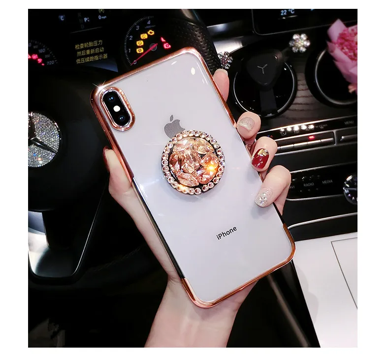 Роскошный чехол со стразами мягкий для Xiaomi 8SE Lite 5X 6X MAX2 3 Redmi 6 4A 5A Note5A с держателем| |