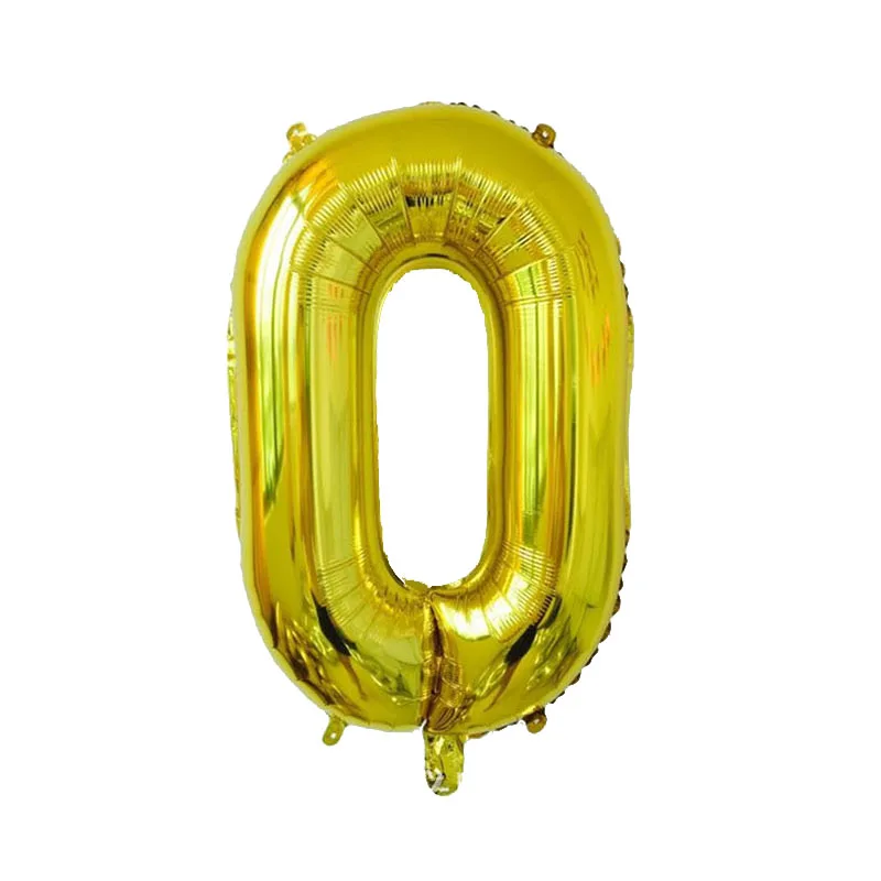 32 inch Gold Number Foil Balloon Digit Helium Ballons Wedding Birthday Decoration Air Kids Party Favor Supplies | Дом и сад