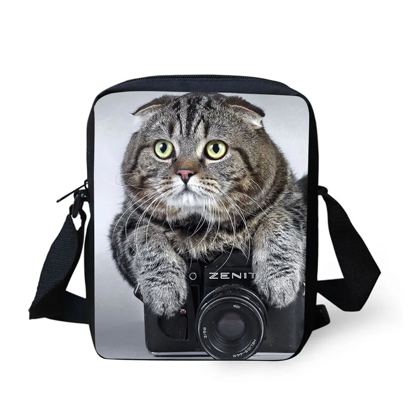 Small Messenger Bags Pet Cat Printing Crossbody Bag for Children Portable Mini Travel Shoulder Casual Women | Багаж и сумки