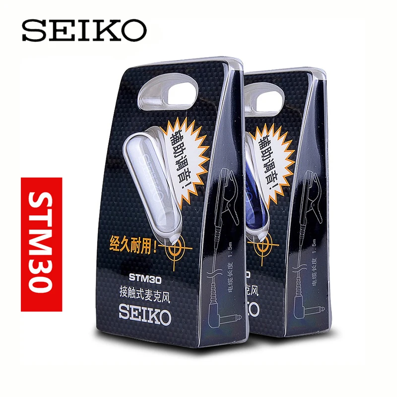 Seiko STM30 зажим Стиль Пикап микрофон черный/белый STM30B для тюнер гитара укулеле
