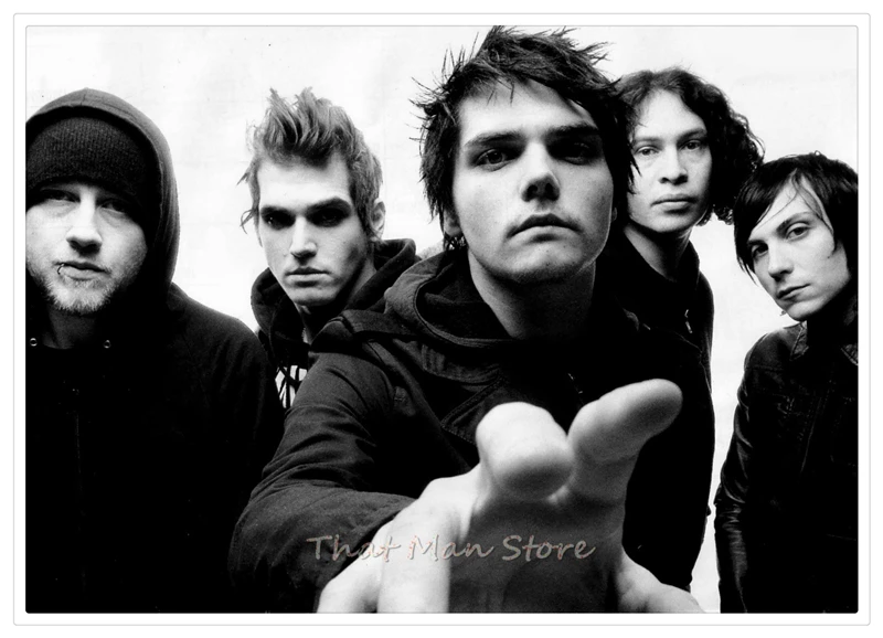 My Chemical Romance Американский панк-рок-группа ВИНТАЖНЫЙ ПЛАКАТ белая крафт-бумага ретро кафе домашний декоративный настенный плакат 42*30 см - Цвет: Фиолетовый