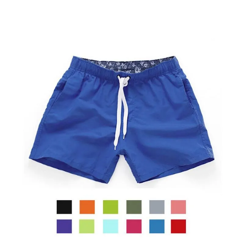 

DICHSKI Quick Dry Swimming Shorts For Men Trunks Summer Bathing Beach Wear Surf Boxer Pocket Stitching With Drawstring Bottom