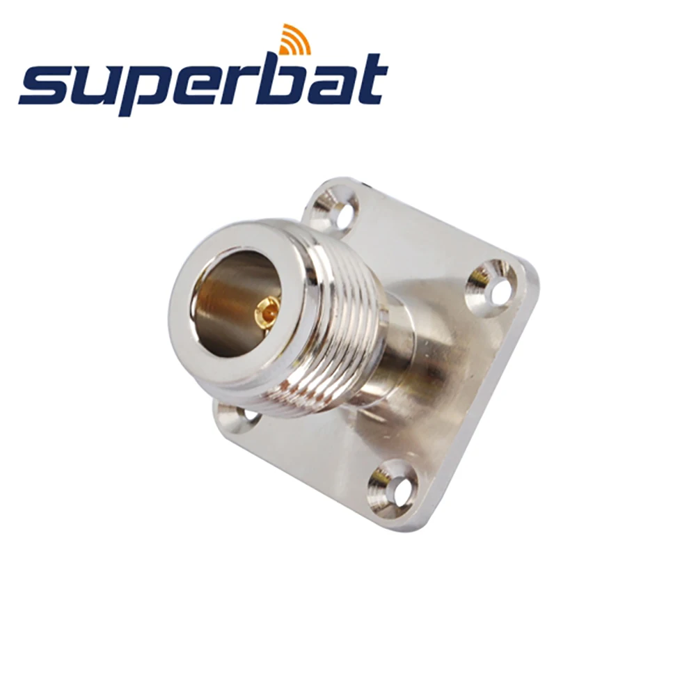Superbat 2 шт. N разъем 4 отверстия прямое Крепление панели с паяльной клеммой 25*25