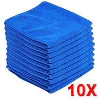 10pcs microfiber wash clean towels cleaning cloths blue car furniture cleaning duster soft cloths 30x30cm