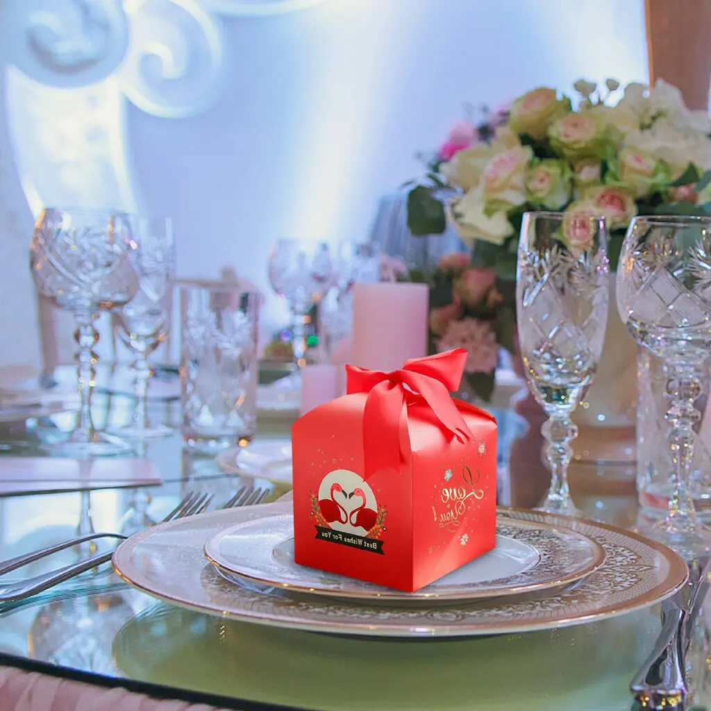 1 шт. большой размер кубик полоса Бабочка конфетные коробки фламинго галстук