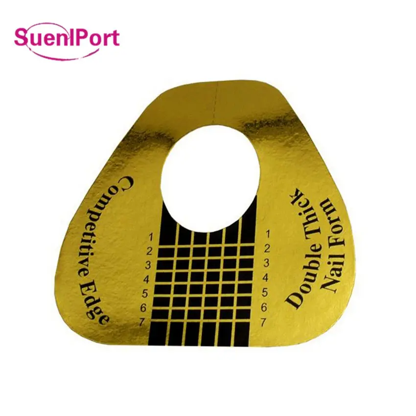 SunelPort 500 шт. Профессиональный Золотой лак для ногтей акриловым УФ гель советы