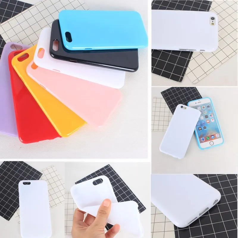 Чехол для iphone 6 6s сплошной цвет мягкий чехол мобильного телефона Capinha para Для 7 8 X plus