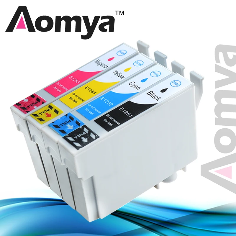Совместимый чернильный картридж Aomya T1281 совместимый с Epson S22 SX125 SX420W SX425W SX235W SX130 SX435W