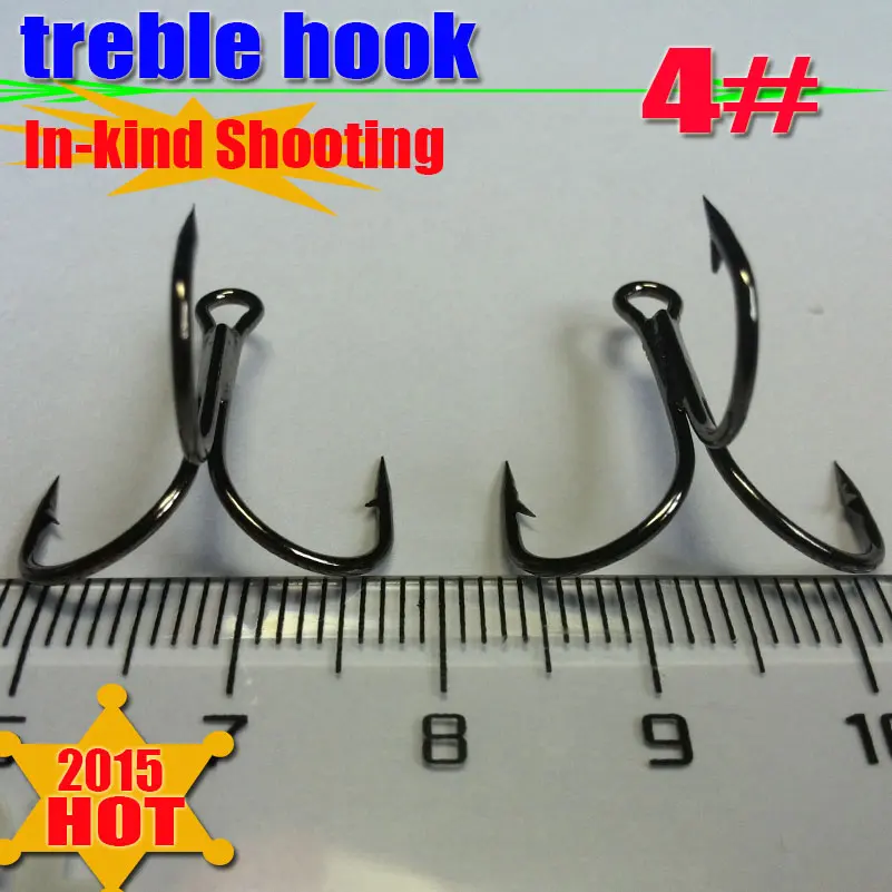 

Тройные рыболовные крючки высокого качества 4 # из высокоуглеродистой стали 50 шт.