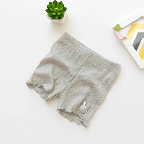 grey rabbit Новые летние шорты Modaier для девочек Детские хлопковые брюки с бантиком и кроликом, элегантные штаны шорты для девочек возрастом от 3 до 9 лет - Цвет: grey rabbit