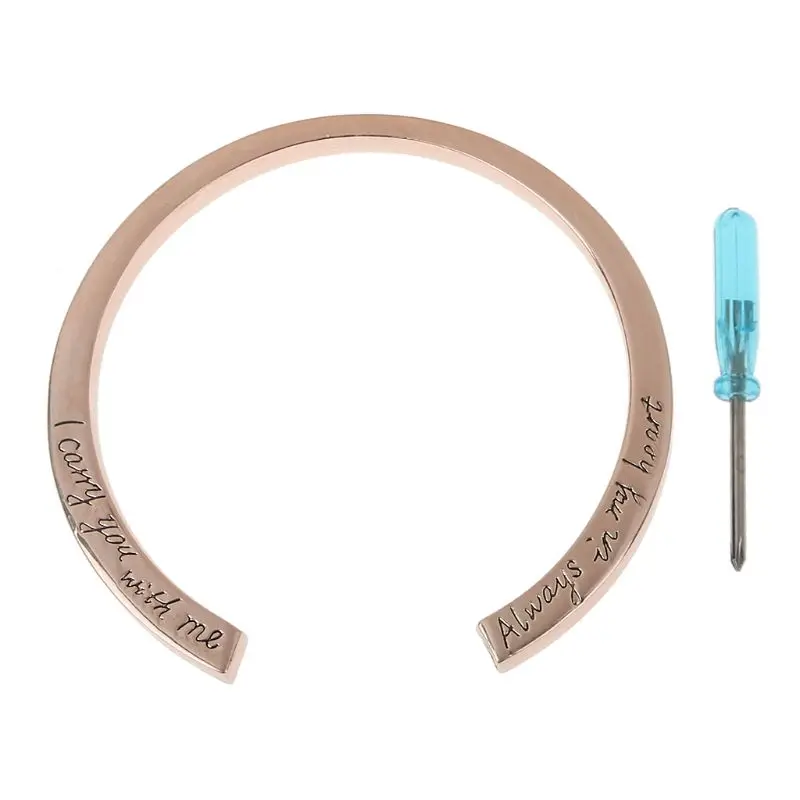 Браслет из нержавеющей стали с гравировкой урна Мемориальный пепел Keepsake