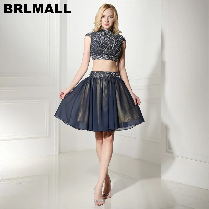 BRLMALL 2017 Темно синие Двойка Бальные платья высококачественная одежда для детей с