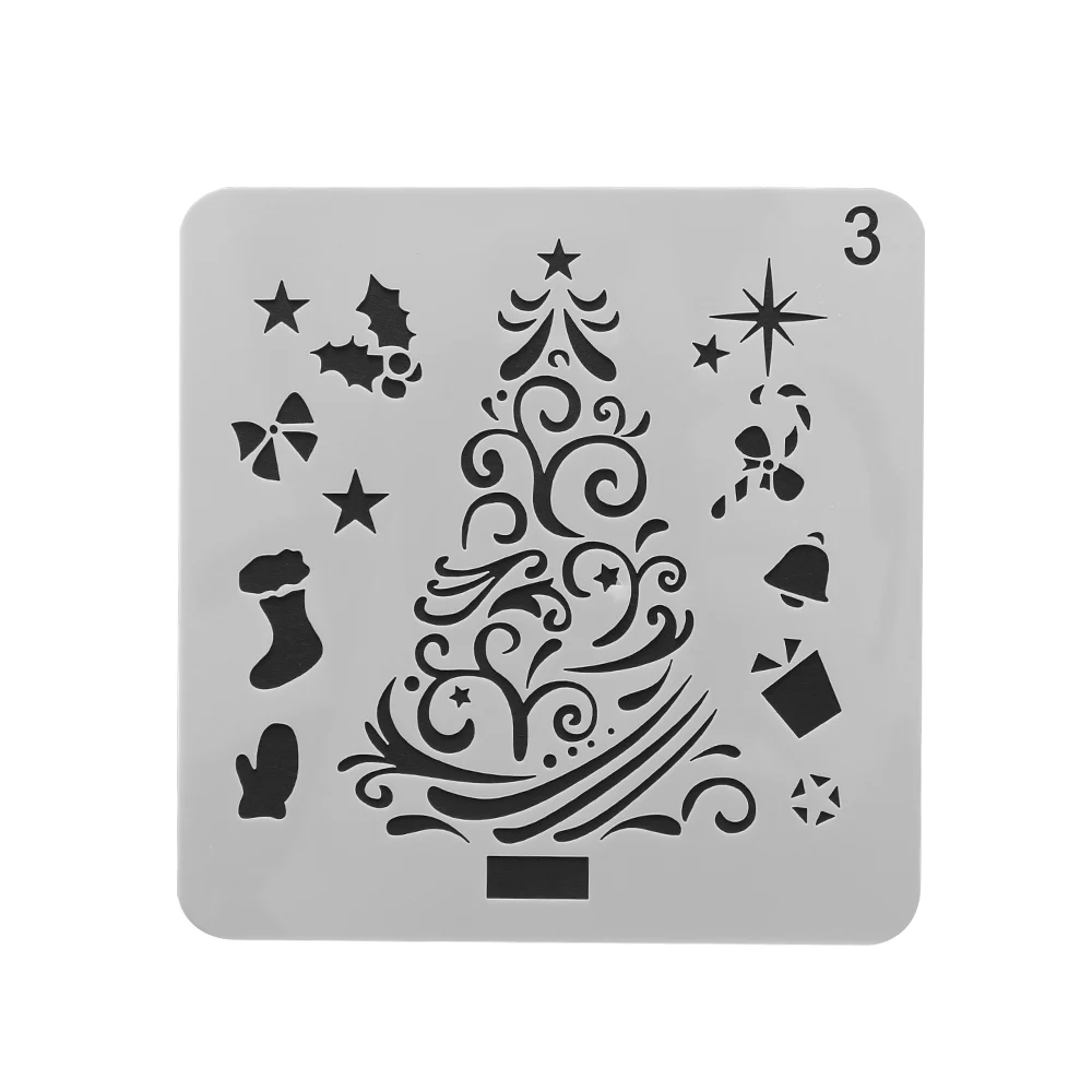 Рождественская елка DIY ремесло полые многослойные трафареты для настенная