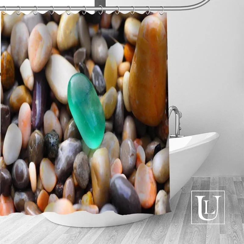 

Best Nice Custom cobblestone Shower Curtain Personalized pattern Bath Curtain Waterproof Fabric For Bathroom more size