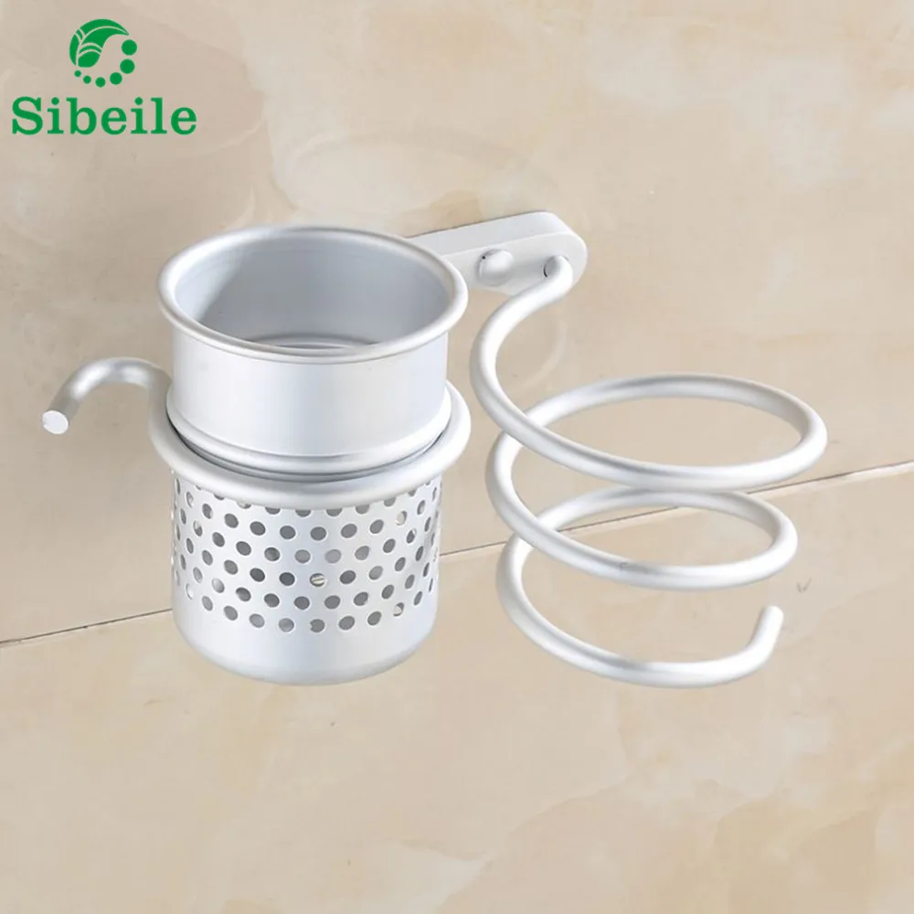 SBLE модный многофункциональный алюминиевый настенный держатель для фена и гребня