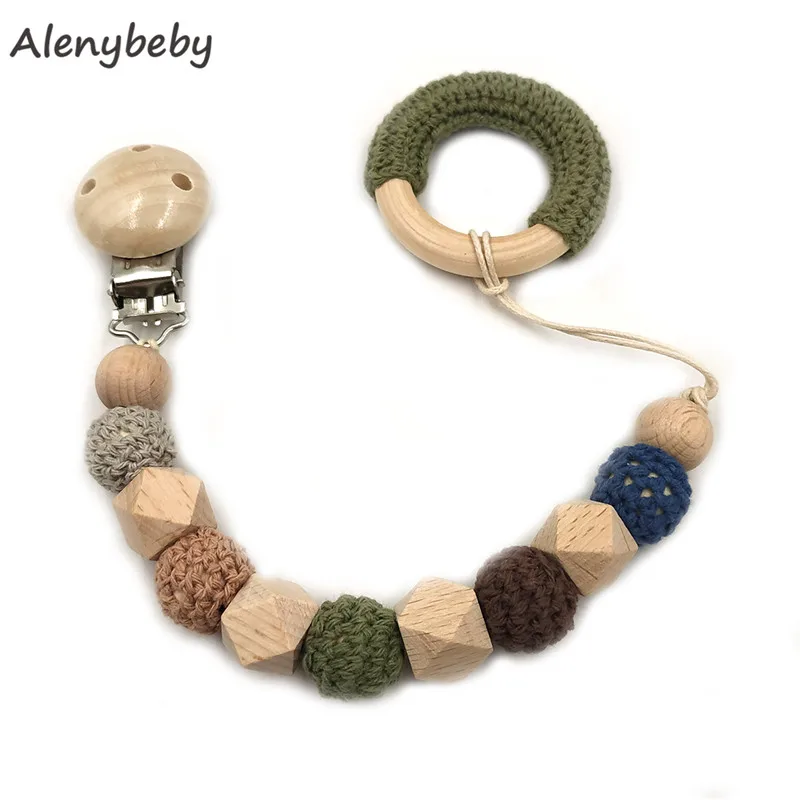 Cuentas cubiertas de ganchillo para beb&eacute;, bolas de mordedor de colores mezclados, decoraci&oacute;n interior de madera, cuentas de ganchillo para dentici&oacute;n, fabricaci&oacute;n de joyas DIY, 16mm/50 Uds.-2